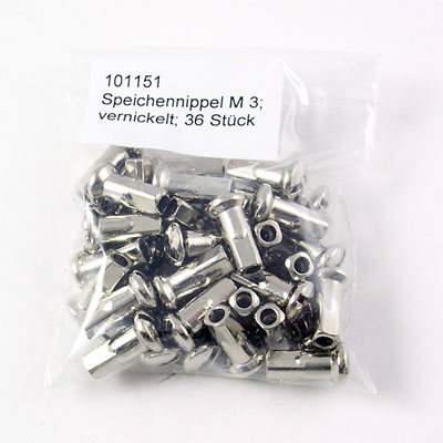 Speichennippel (M 3; 36 Stück) 