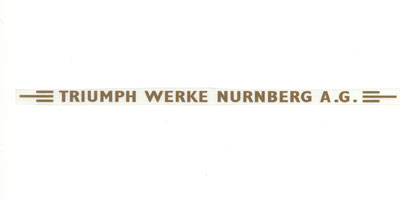 Triumph (D): "Triumph Werke Nürnberg A.G" 