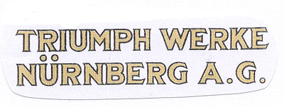 Triumph (D): "Triumph Werke Nürnberg A.G." 