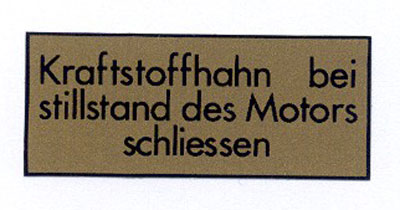 Zündapp: "Kraftstoffhahn bei Stillstand des..." 