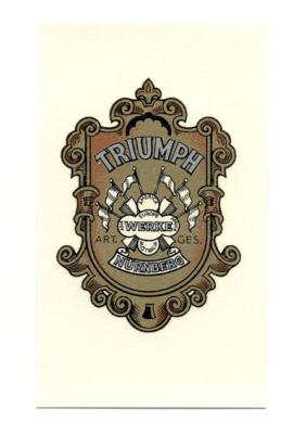 Triumph (D): "Triumph Werke Nürnberg" mit Wappen 