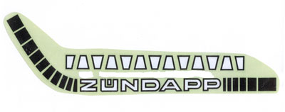 Zündapp: "Zündapp" mit Trapezen und Blöcken 
