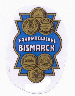 Bismarck: "Fahrradwerke Bismarck" mit Wappen 